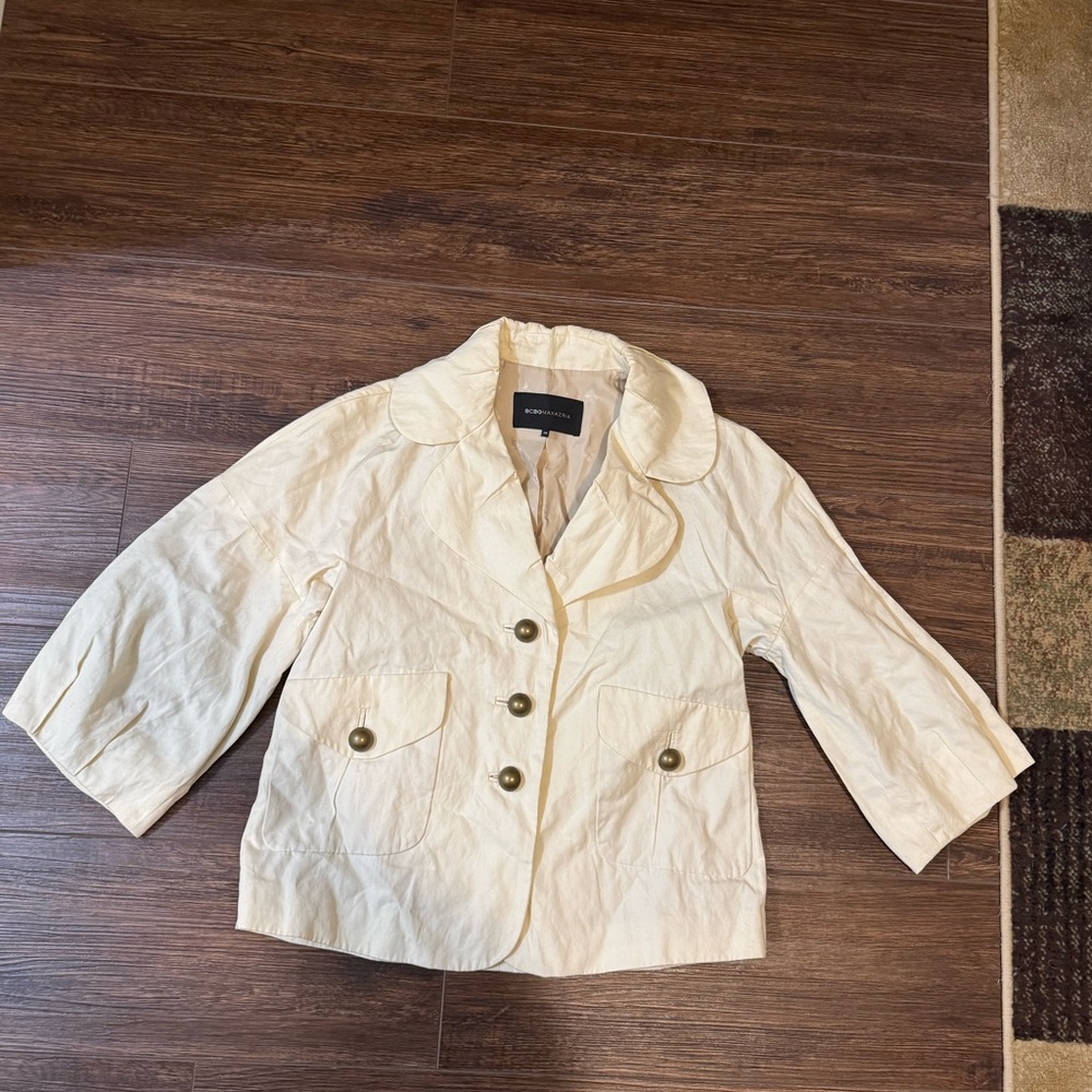 BCBGMAXAZRIA Cream Blazer